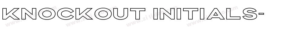 Knockout Initials字体转换